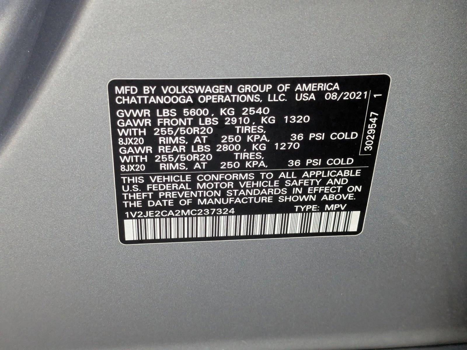 2021 Volkswagen Atlas Cross Sport 3.6L V6 SE w/Technology FWD