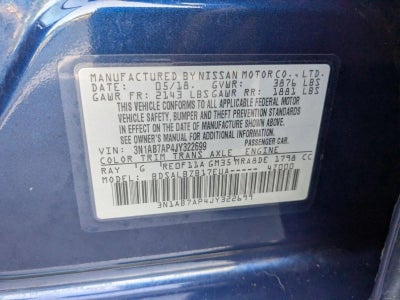 2018 Nissan Sentra S CVT