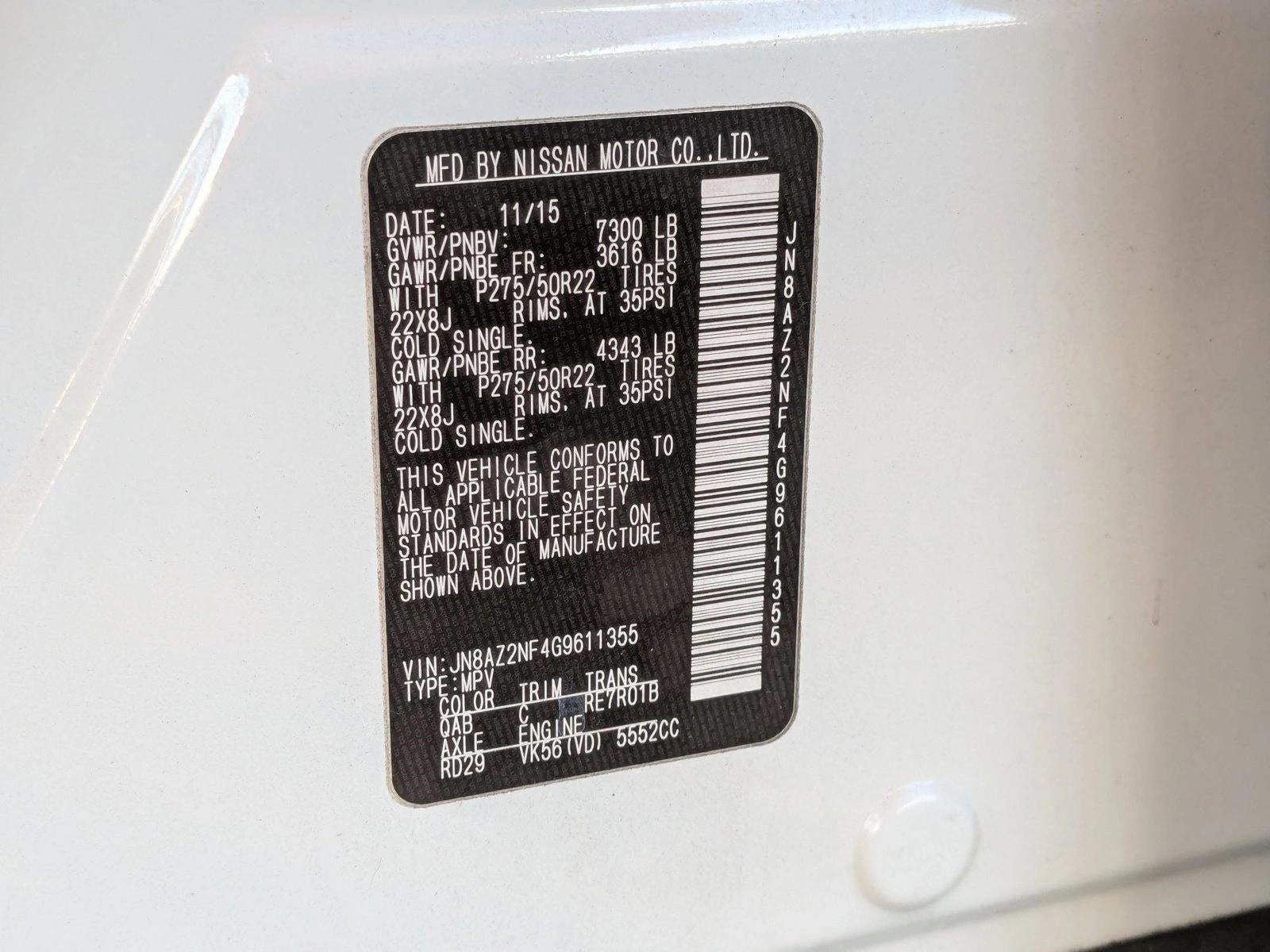 2016 INFINITI QX80 RWD