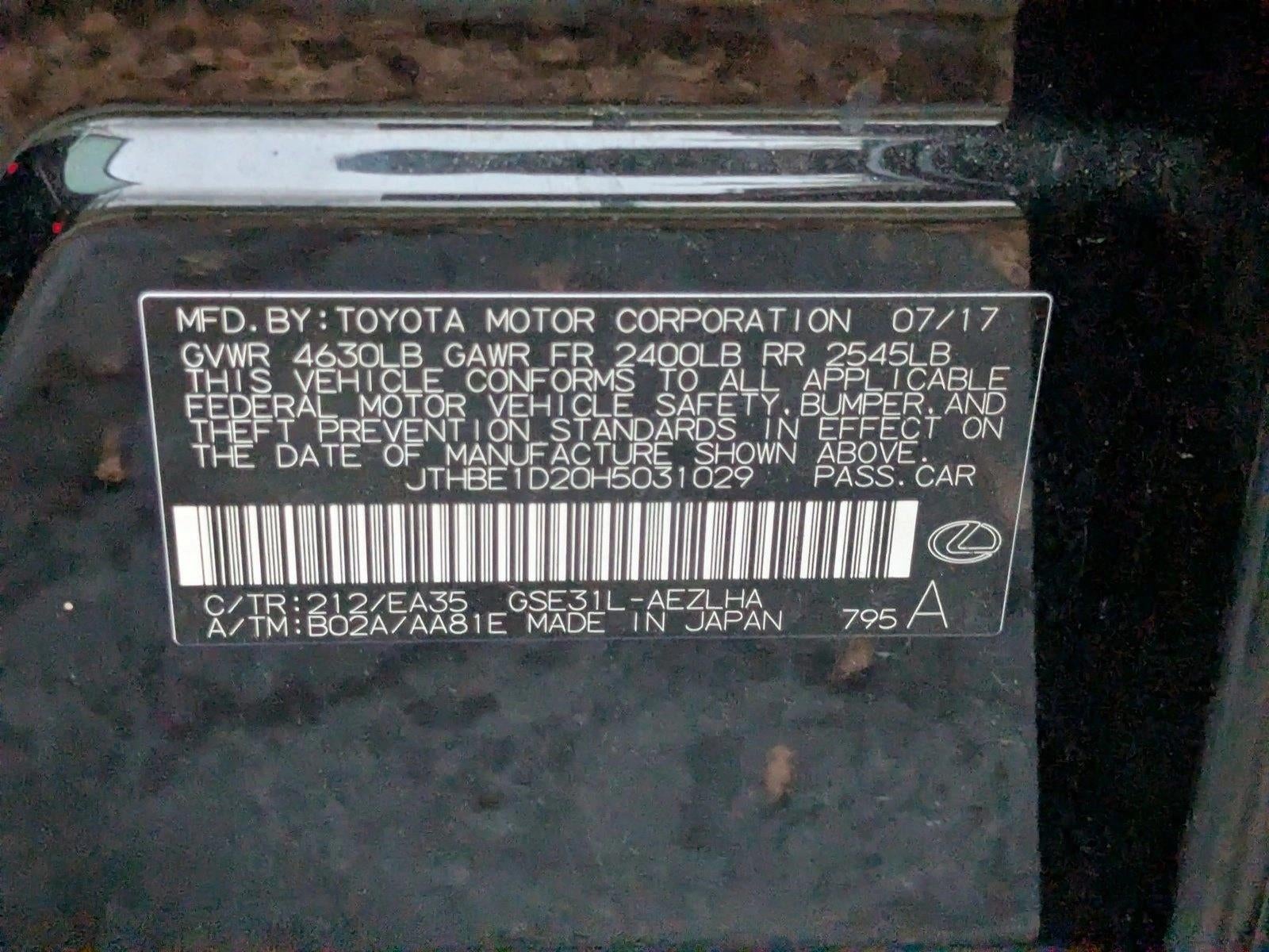 2017 Lexus IS 350 F Sport RWD