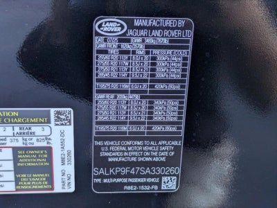 2025 Land Rover Range Rover P550e SE SWB