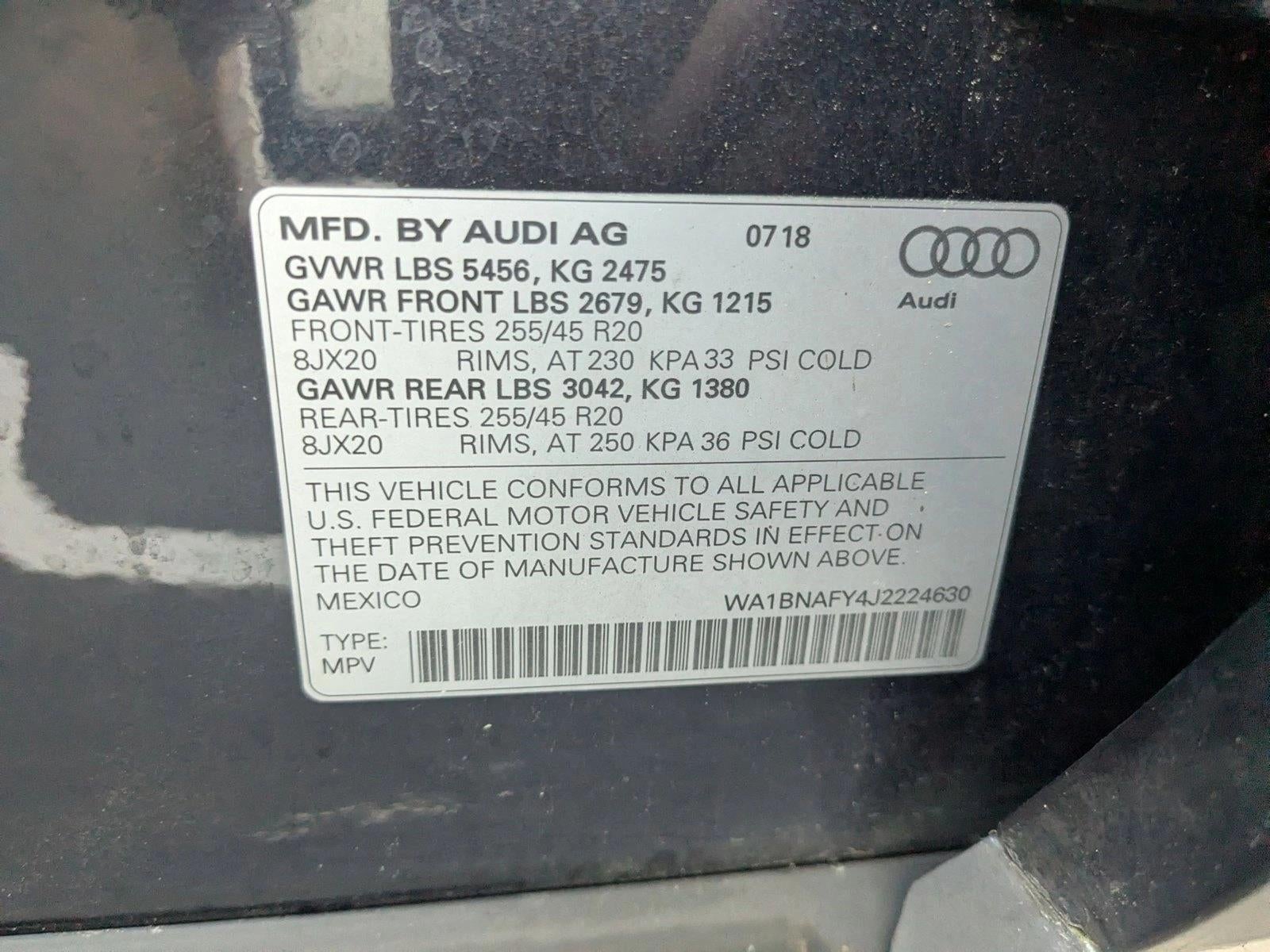 2018 Audi Q5 2.0 TFSI Premium Plus
