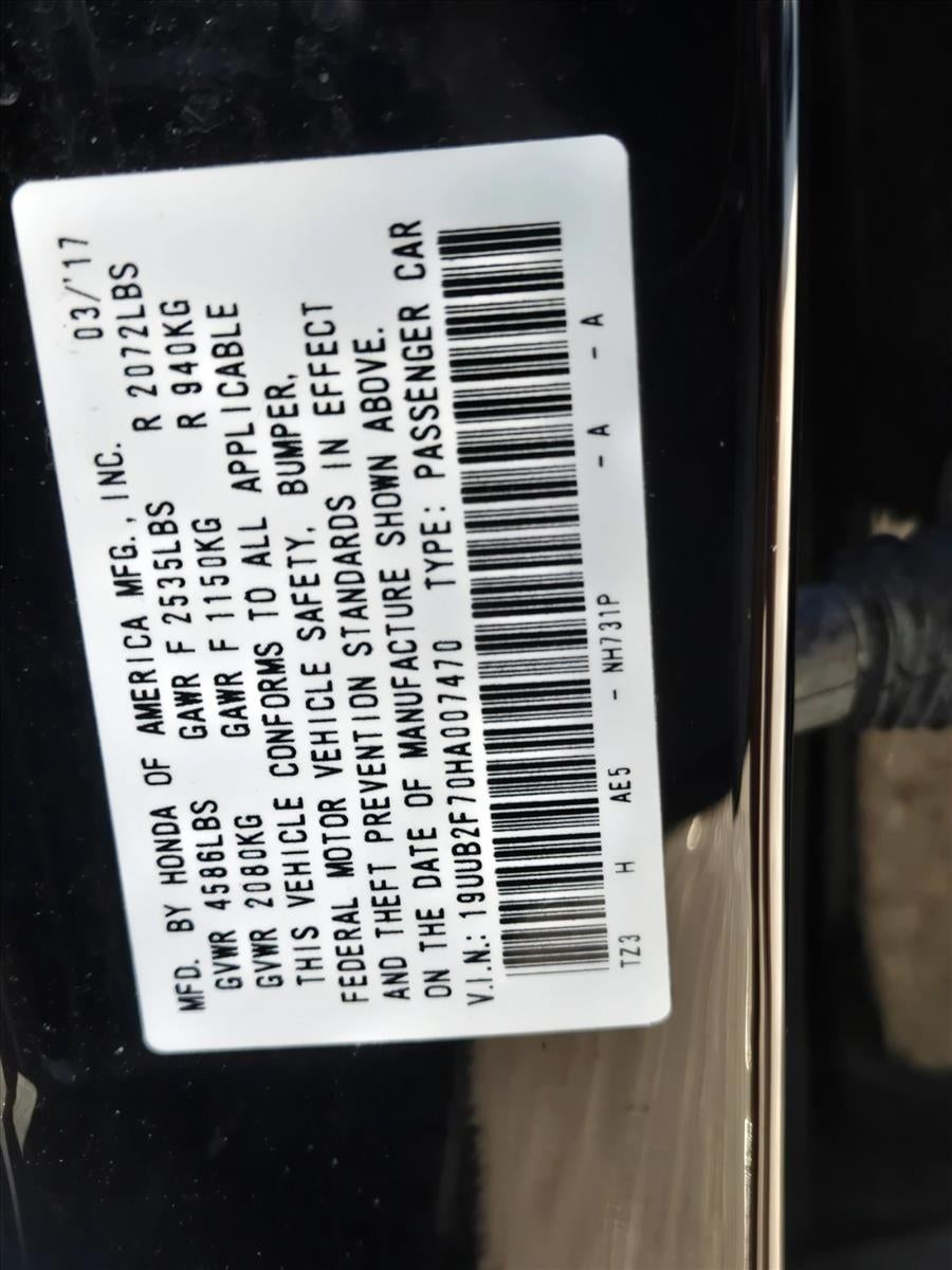 2017 Acura TLX FWD V6 w/Advance Pkg