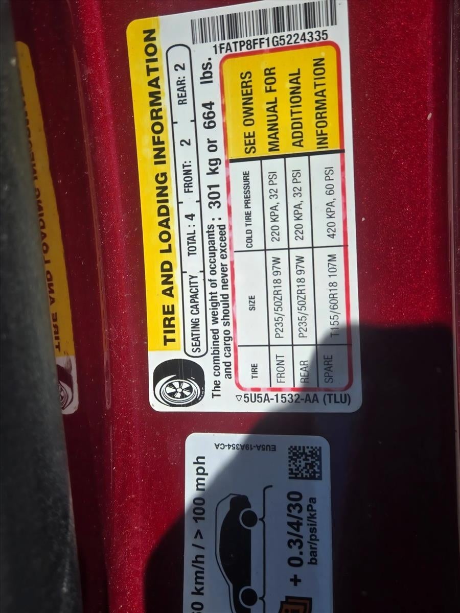 2016 Ford Mustang 2dr Conv GT Premium