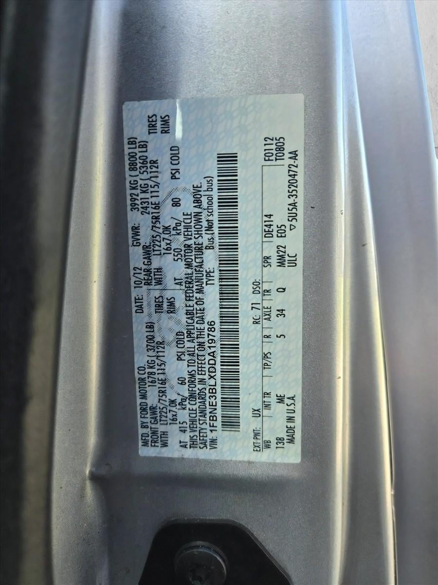 2013 Ford Econoline Wagon E-350 Super Duty XLT