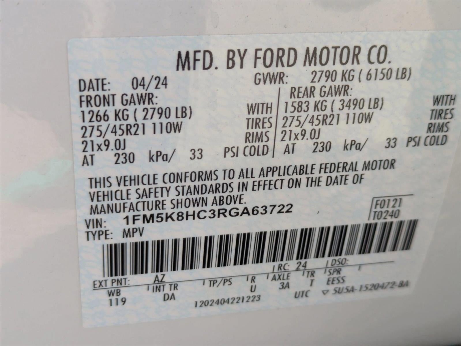 2024 Ford Explorer Platinum 4WD