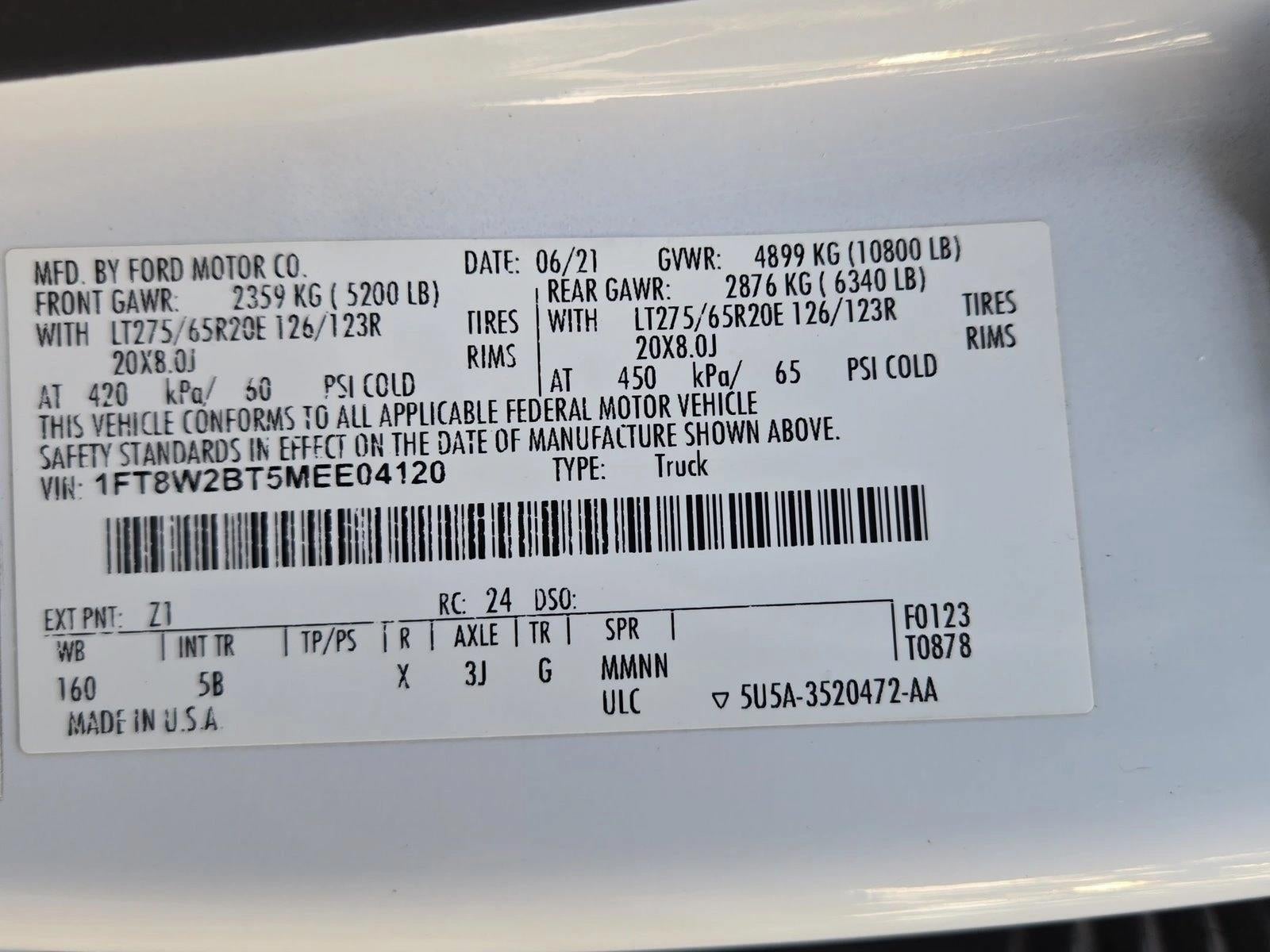 2021 Ford Super Duty F-250 SRW LARIAT 4WD Crew Cab 6.75' Box