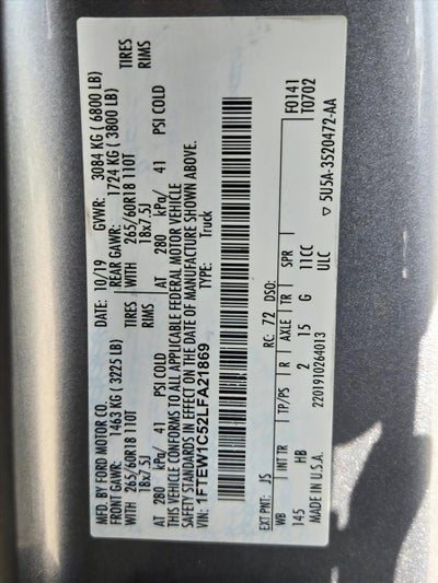 2020 Ford F-150 LARIAT 2WD SuperCrew 5.5' Box