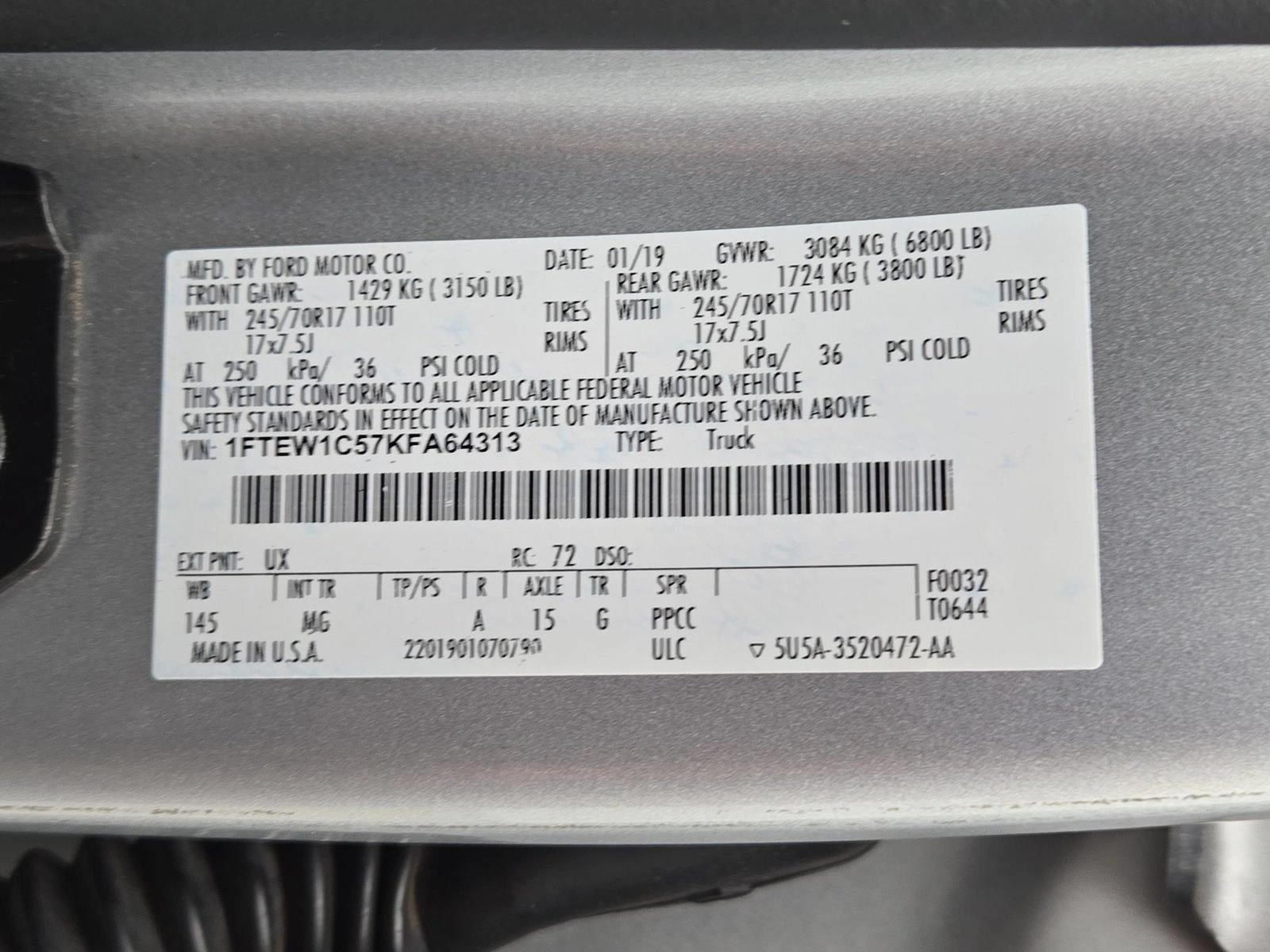 2019 Ford F-150 XLT 2WD SuperCrew 5.5' Box