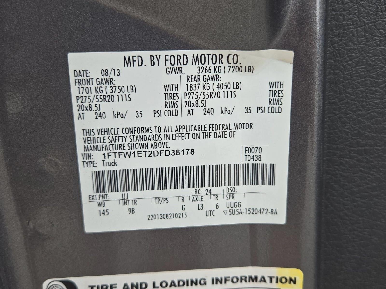 2013 Ford F-150 4WD SuperCrew 5-1/2 Ft Box Platinum