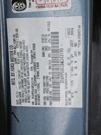2011 Ford Fusion 4dr Sdn SEL FWD