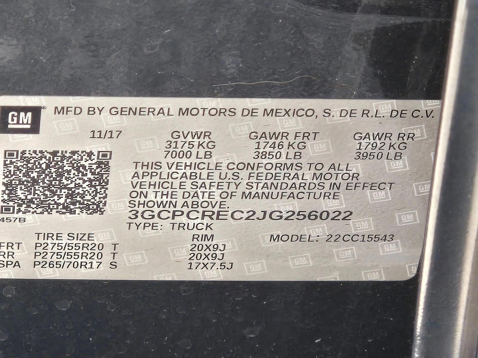 2018 Chevrolet Silverado 1500 Crew Cab Short Box 2-Wheel Drive LT