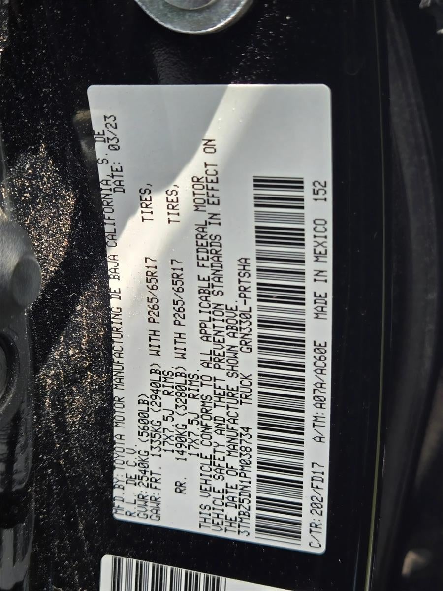2023 Toyota Tacoma 2WD 2WD TRD Sport Double Cab 6' Bed V6 AT (Natl)
