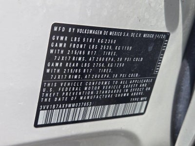 2021 Volkswagen Tiguan 2.0T S FWD