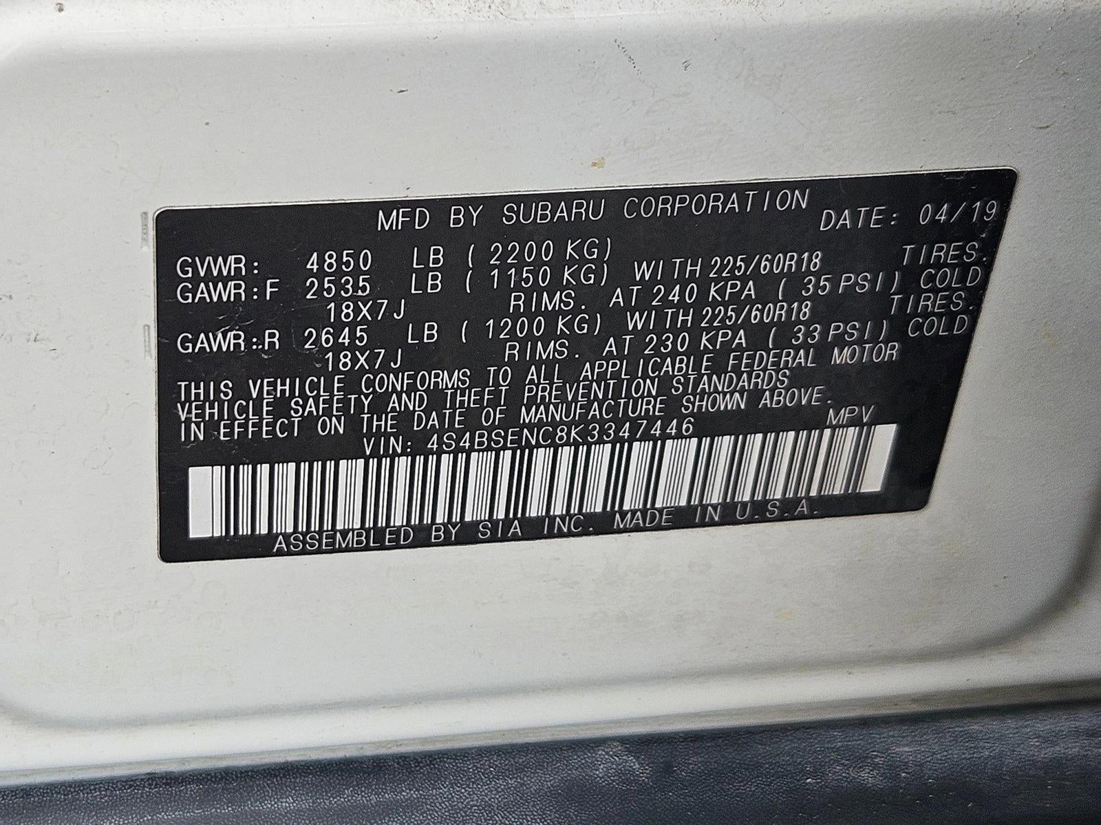 2019 Subaru Outback 3.6R Limited