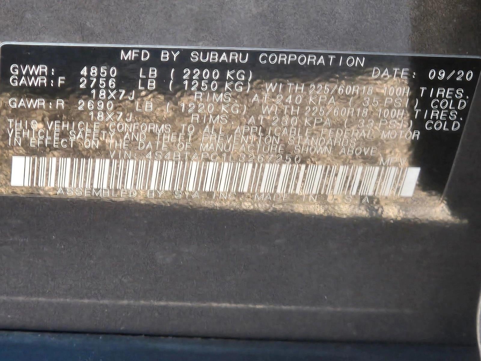 2020 Subaru Outback Touring CVT