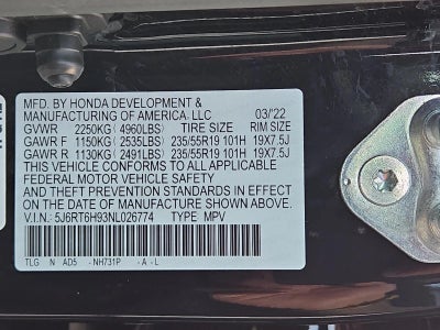 2022 Honda CR-V Hybrid Touring AWD