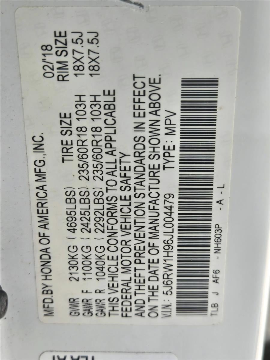 2018 Honda CR-V Touring 2WD