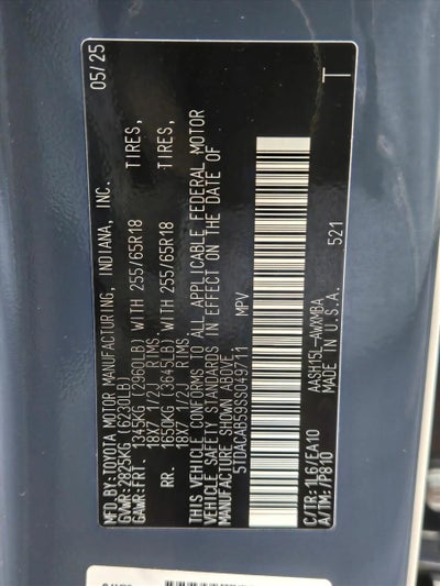 2025 Toyota Grand Highlander Hybrid XLE AWD (Natl)