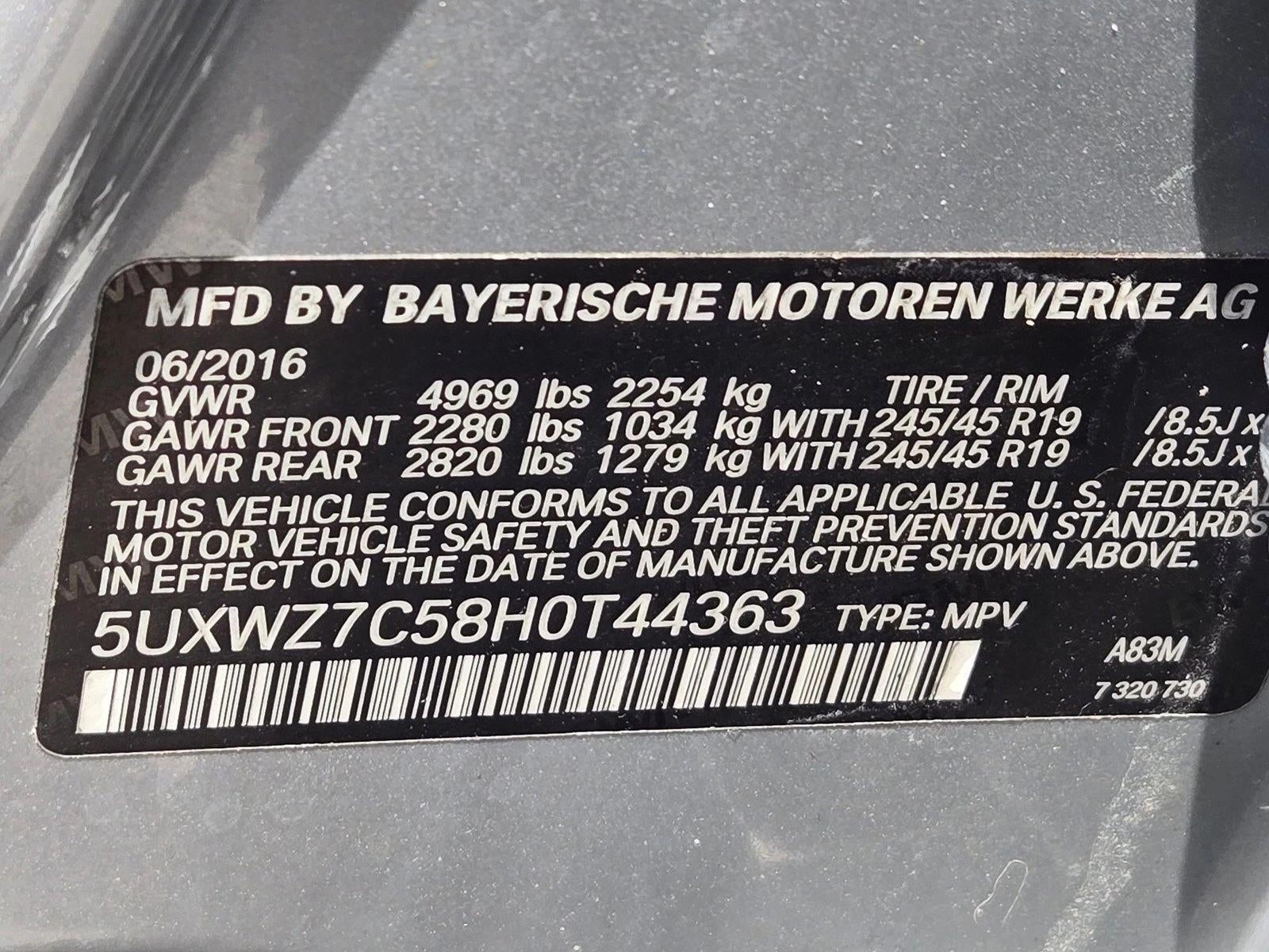 2017 BMW X3 sDrive28i Sports Activity Vehicle