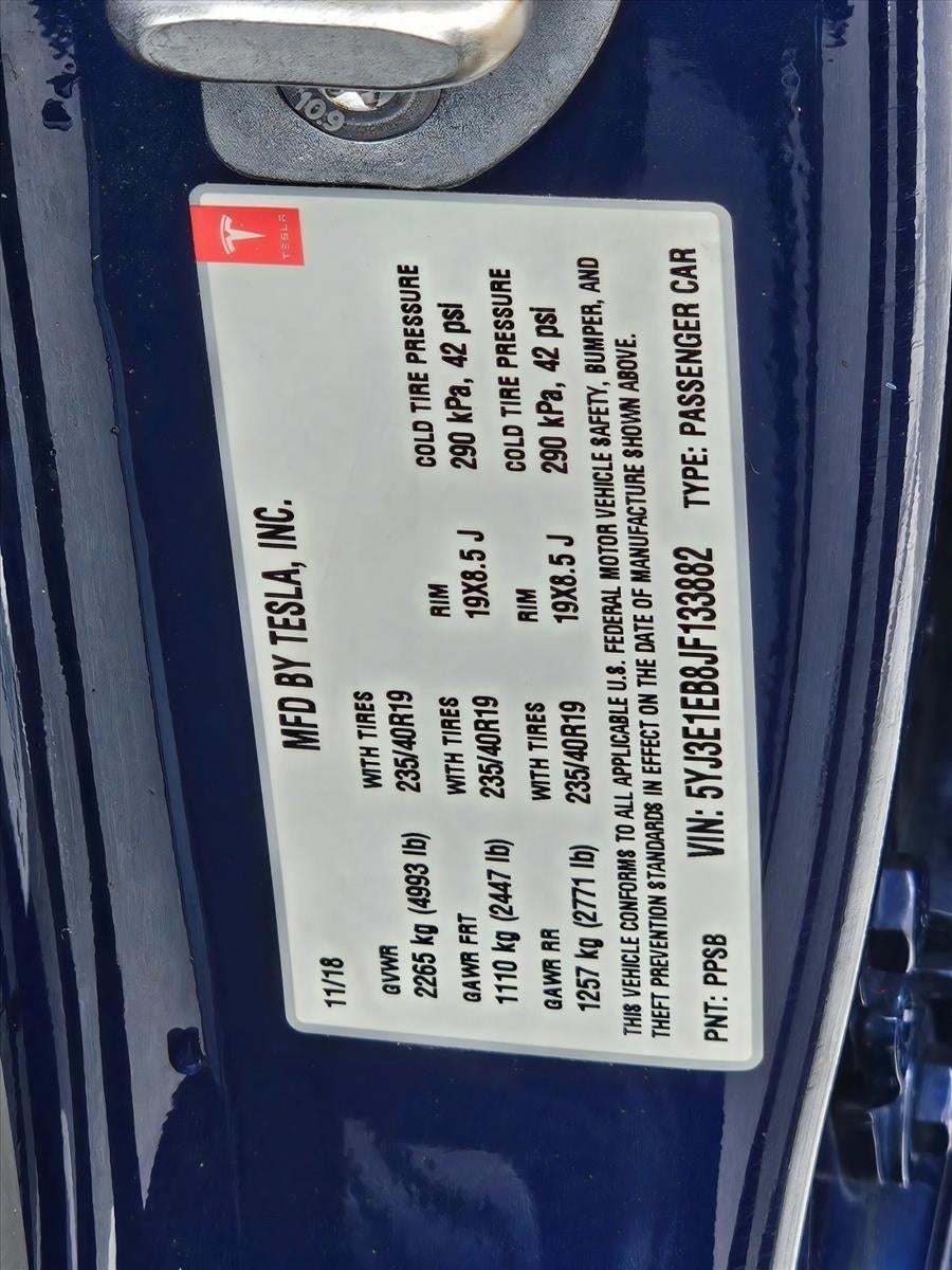 2018 Tesla Model 3 Long Range Battery AWD
