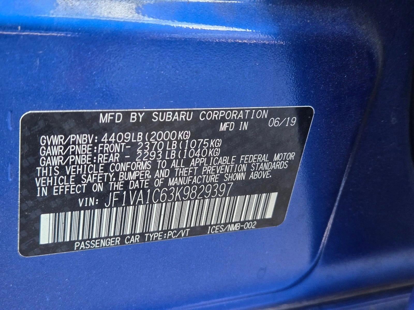 2019 Subaru WRX Premium Manual