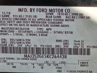 2019 Ford EcoSport SE FWD