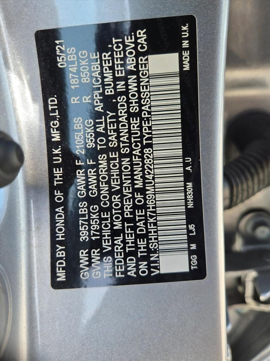 2021 Honda Civic Hatchback EX CVT