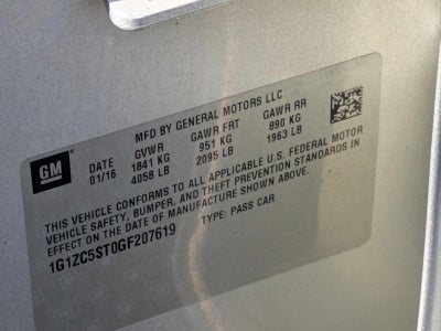 2016 Chevrolet Malibu 1FL