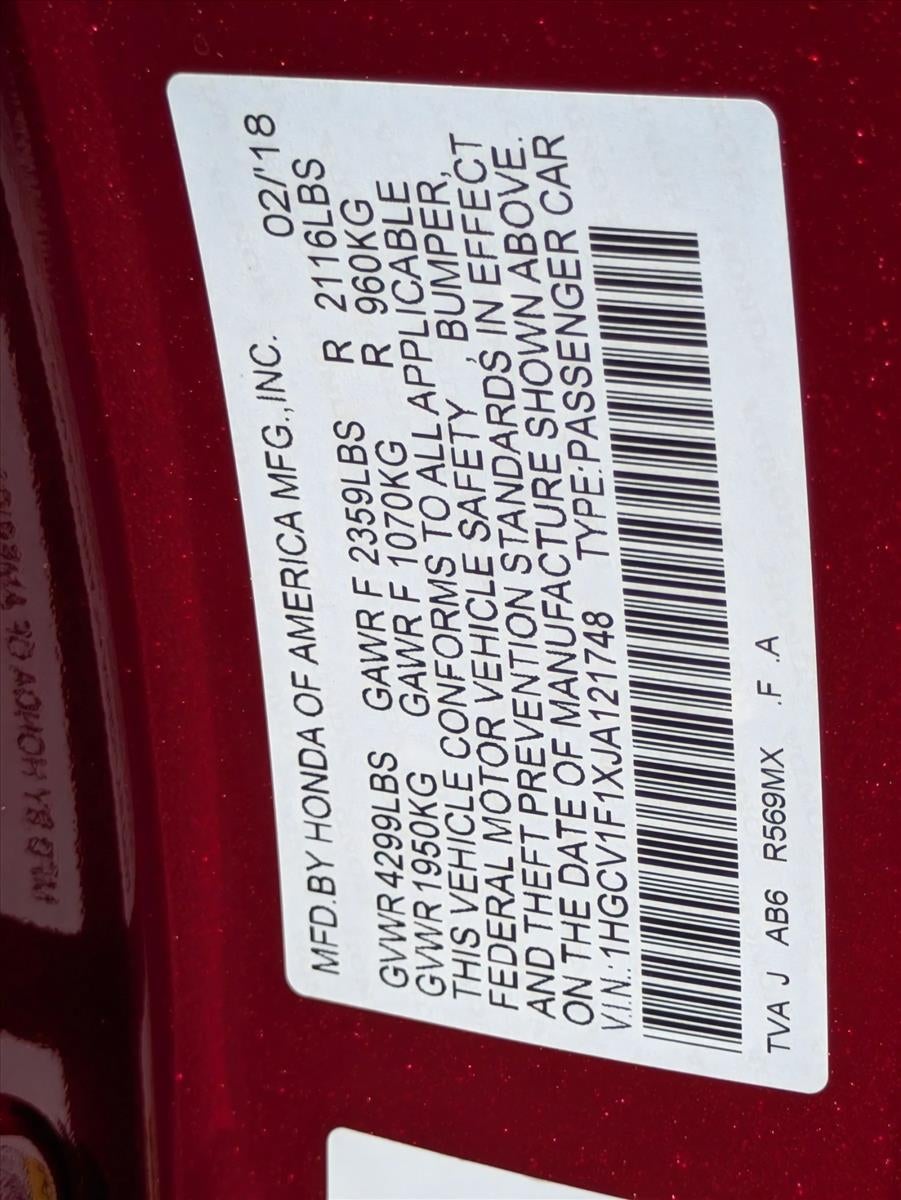 2018 Honda Accord Sedan LX CVT