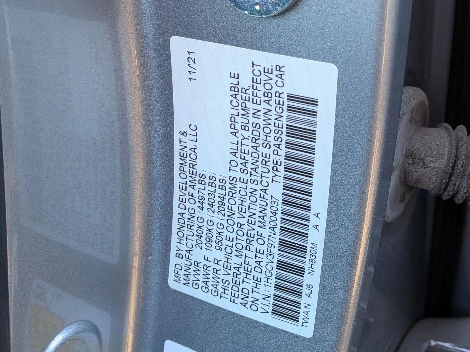 2022 Honda Accord Hybrid Touring Sedan