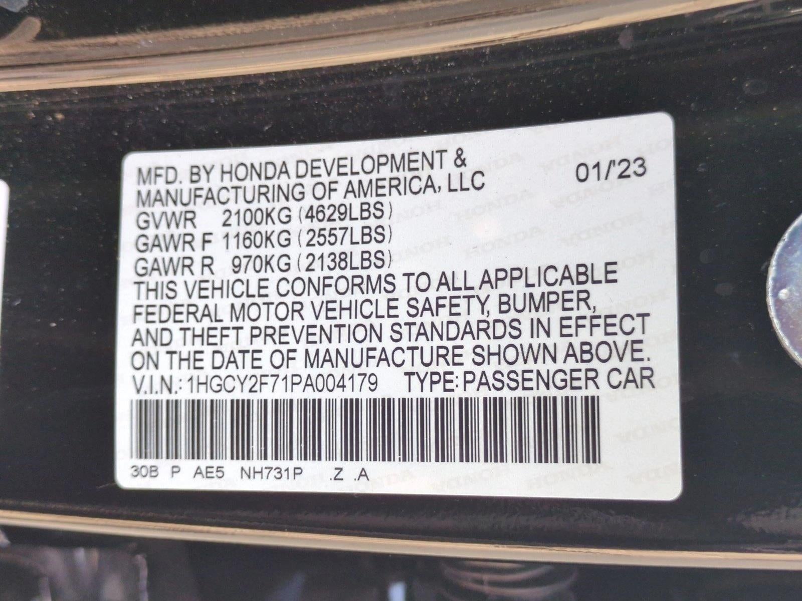 2023 Honda Accord Hybrid Sport-L Sedan