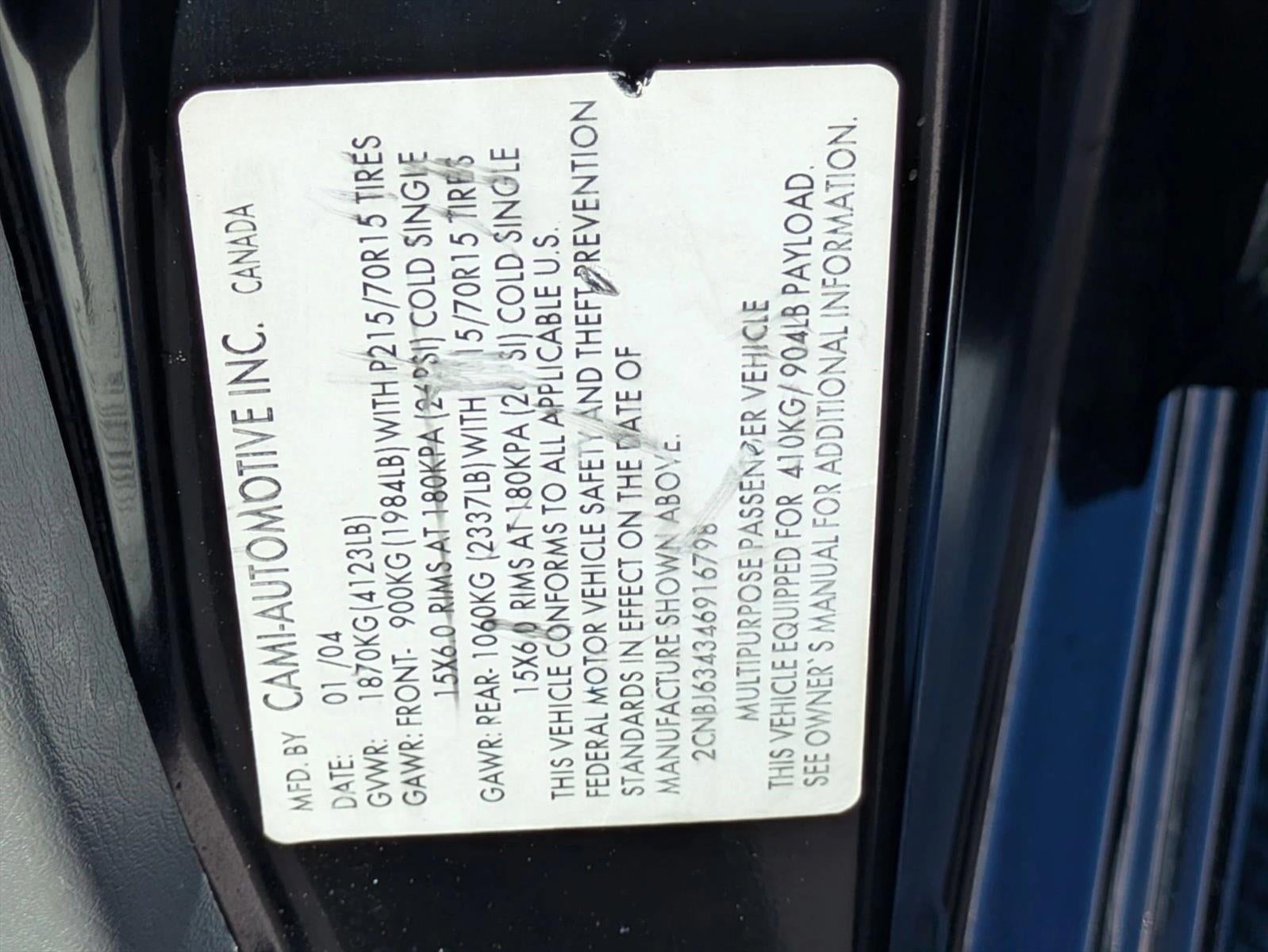 2004 Chevrolet Tracker LT