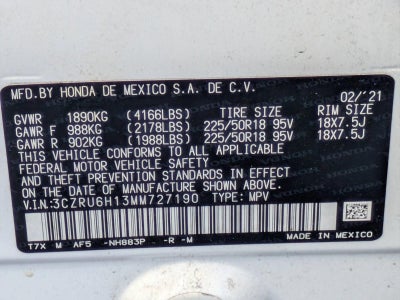 2021 Honda HR-V Sport AWD CVT