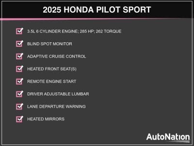 2025 Honda Pilot Sport 2WD