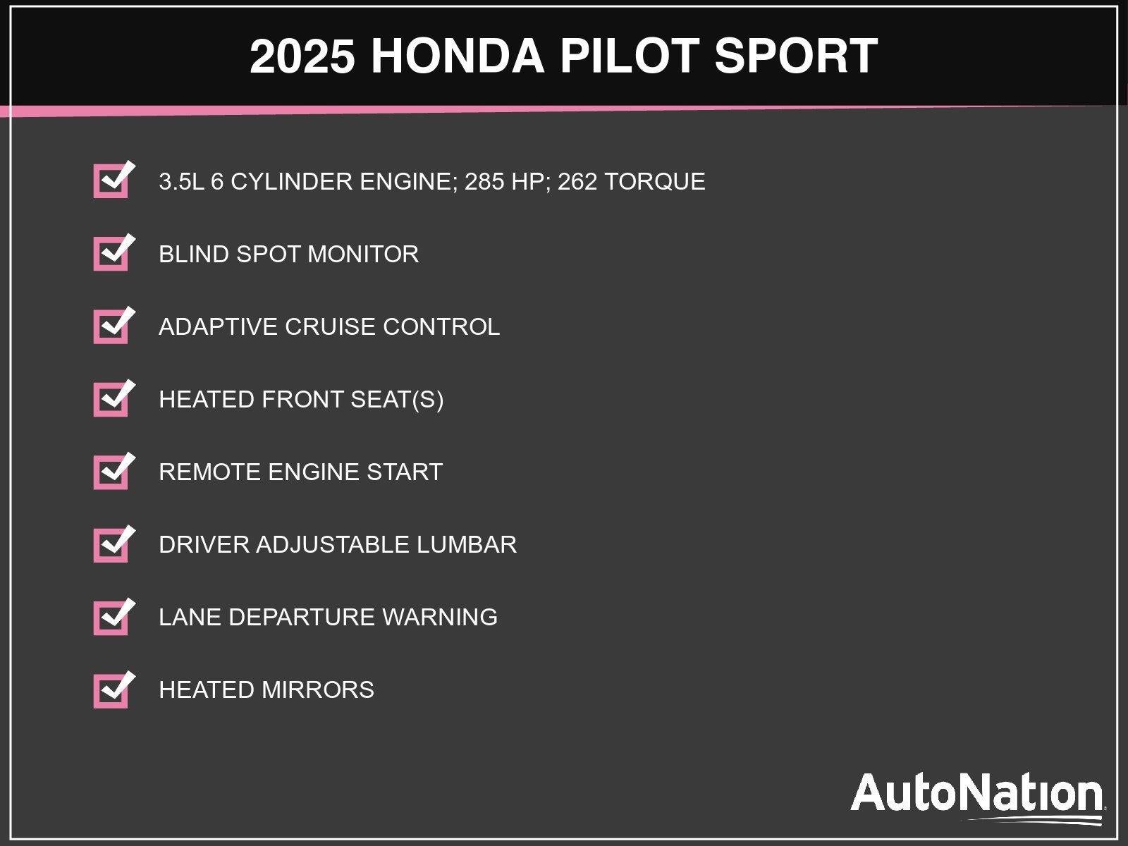 2025 Honda Pilot Sport 2WD