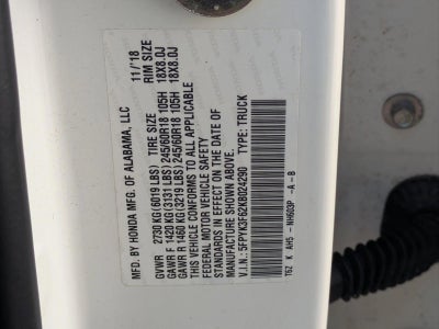 2019 Honda Ridgeline RTL-T AWD