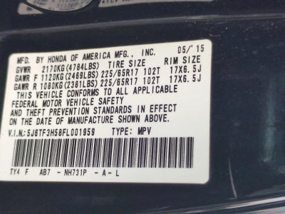 2015 Honda Crosstour EX-L 2WD