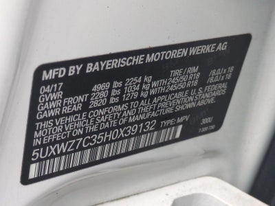 2017 BMW X3 sDrive28i Sports Activity Vehicle