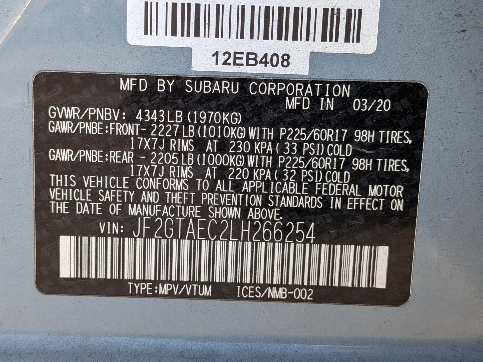 2020 Subaru Crosstrek Premium CVT