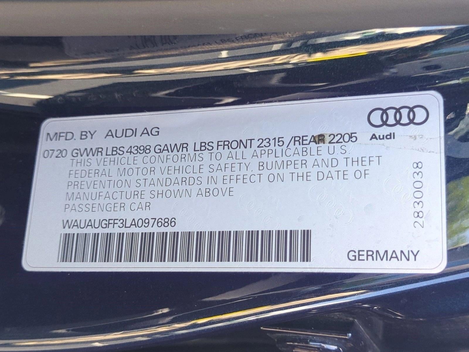 2020 Audi A3 Sedan Premium 40 TFSI