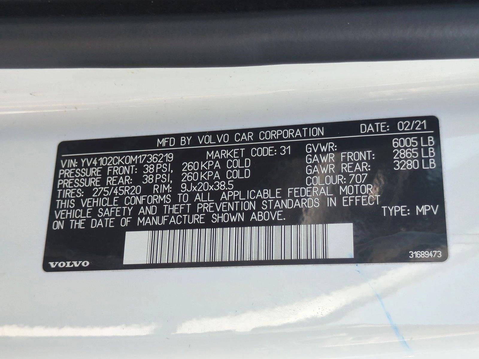 2021 Volvo XC90 T5 FWD Momentum 7P