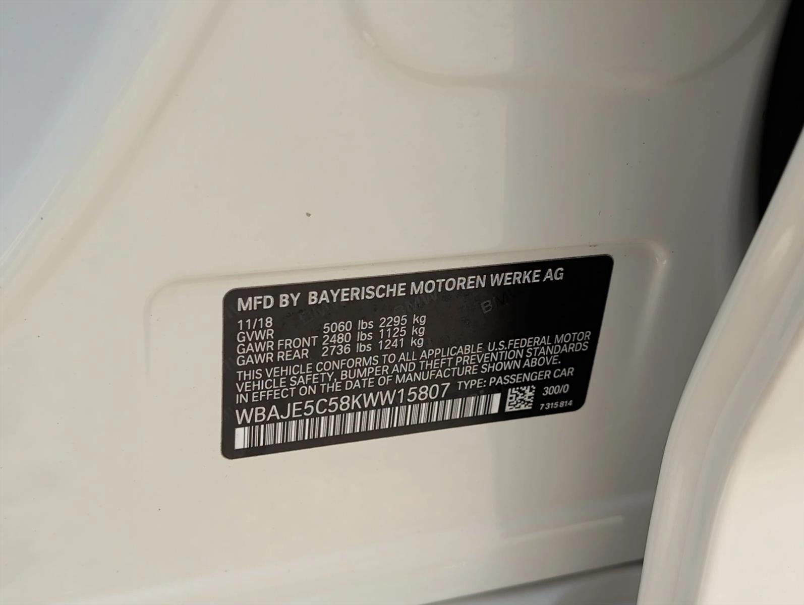 2019 BMW 540i Sedan