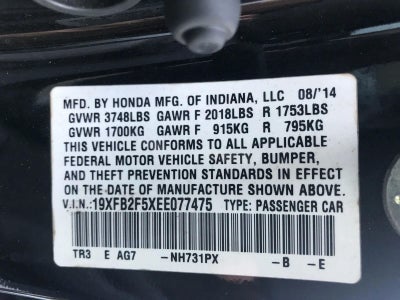 2014 Honda Civic Sedan LX CVT
