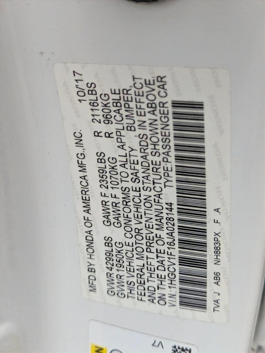 2018 Honda Accord Sedan LX CVT