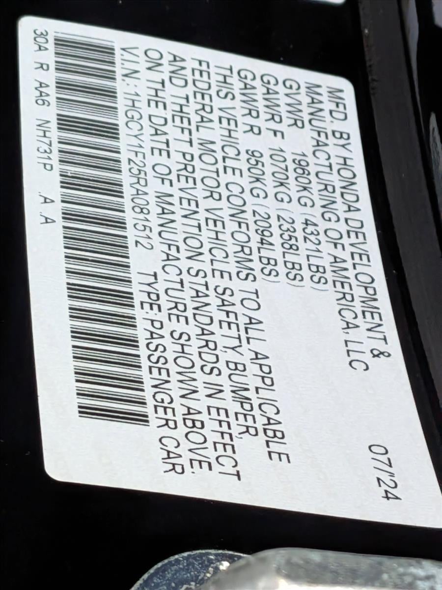 2024 Honda Accord Sedan LX CVT