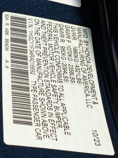 2024 Honda Accord Sedan EX CVT