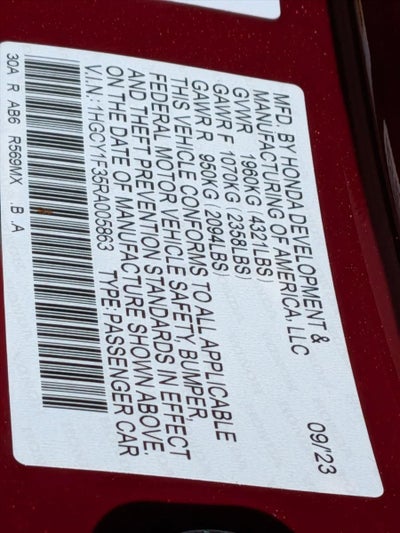 2024 Honda Accord Sedan EX CVT