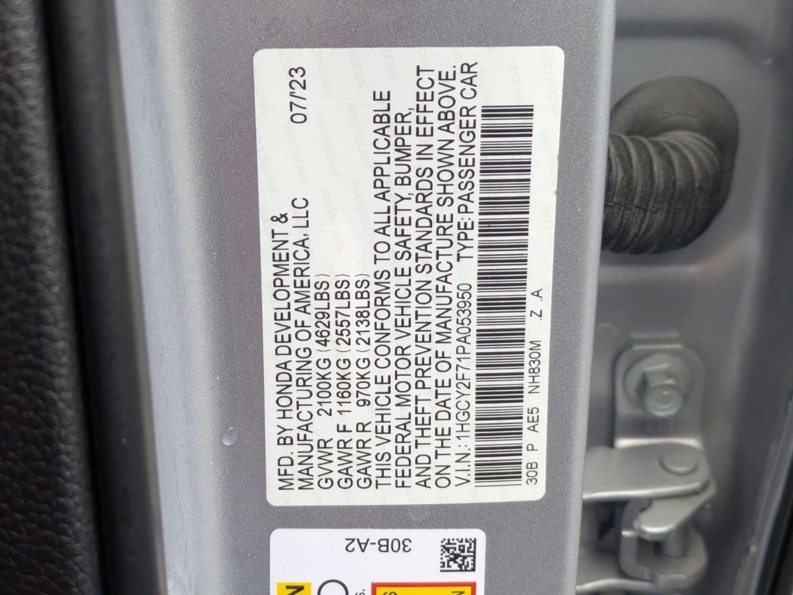 2023 Honda Accord Hybrid Sport-L Sedan