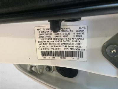 2016 Honda Civic Sedan EX-L CVT